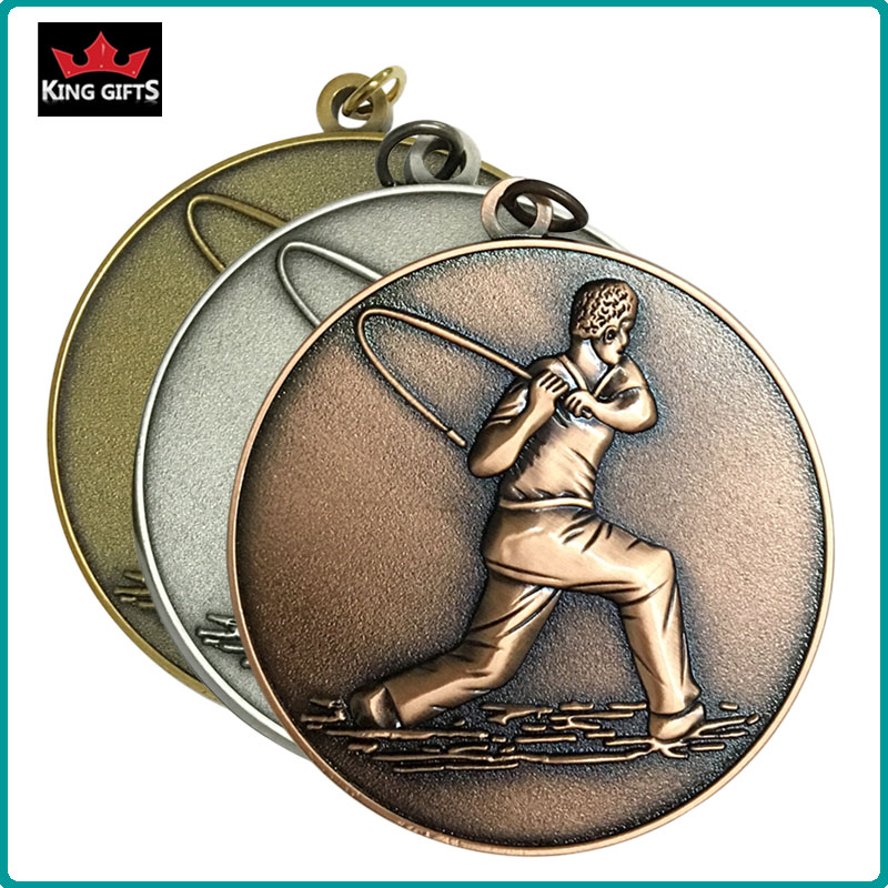 B016 - Custom 3D medal with antique silver ,antique bronze and antique copper plated.