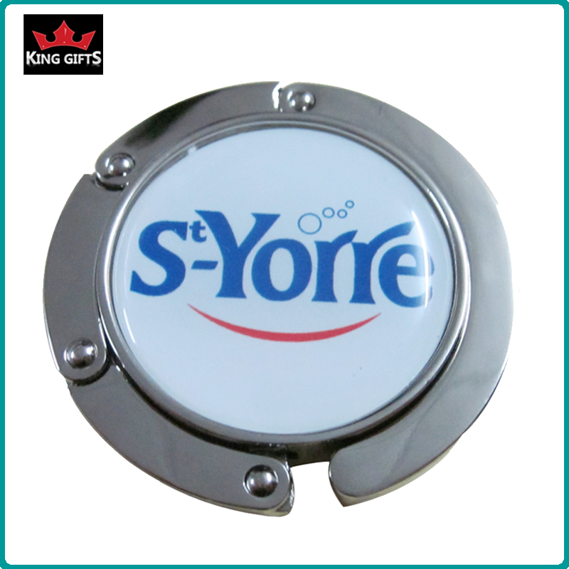 G018 - Printed logo, bag hanger,plating,zinc alloy