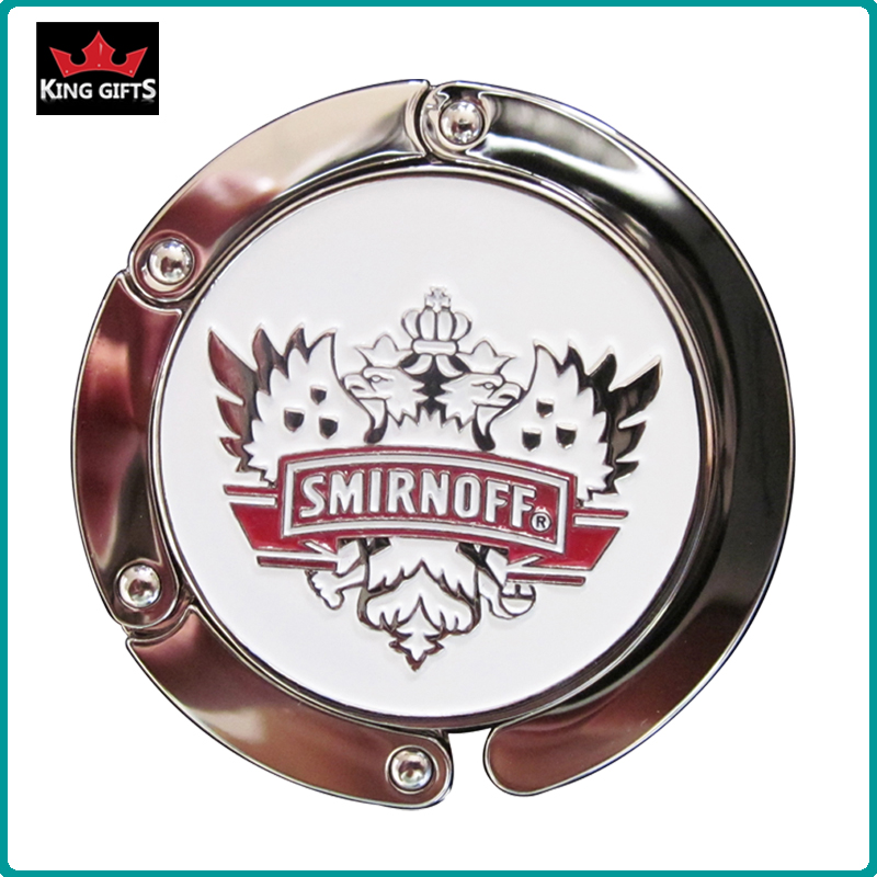 G019 - Printed logo, bag hanger,plating,zinc alloy