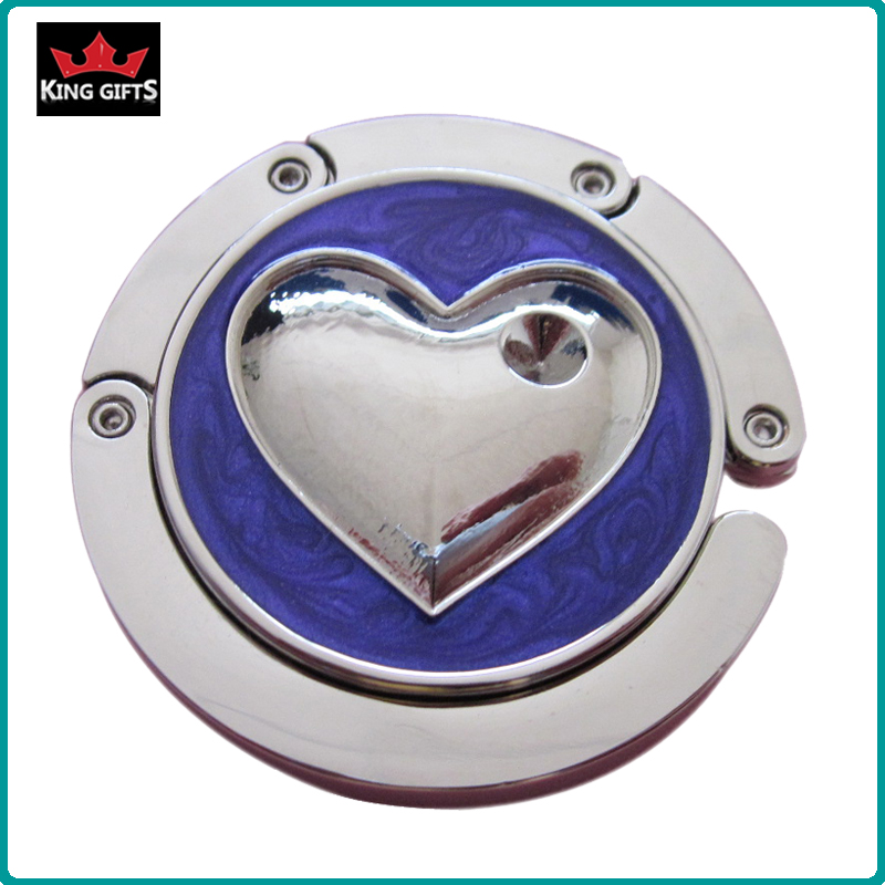 G023 - Big heart shape bag hanger,plating,zinc alloy