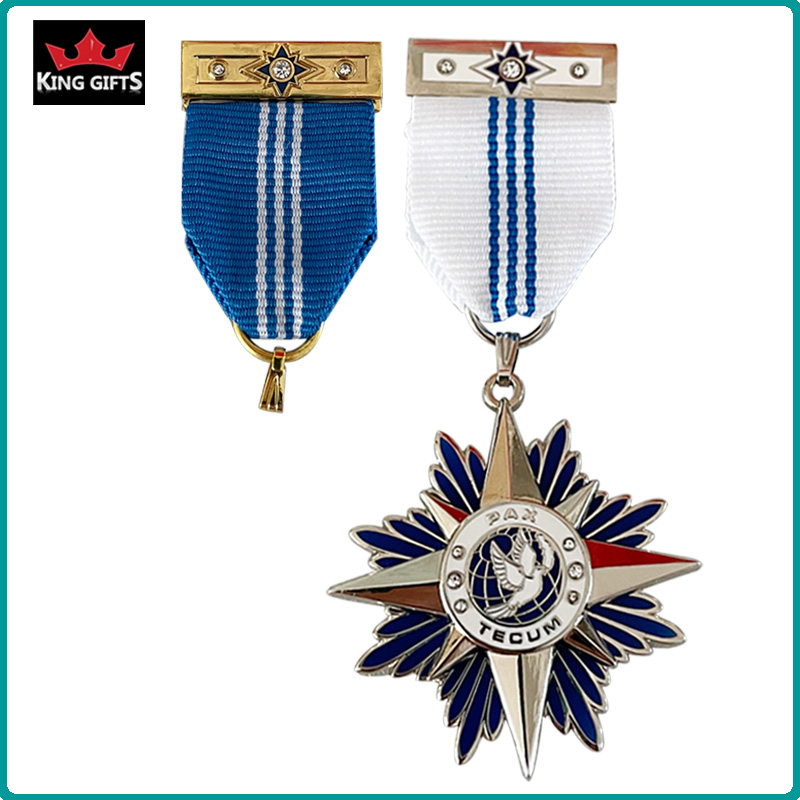 B025 - Custom 2D soft enamel medal with ribbon