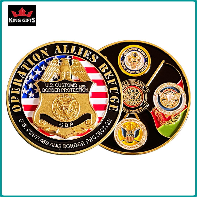 C022 -  High quality 3D earth challenge coins,soft enamel,gold plated