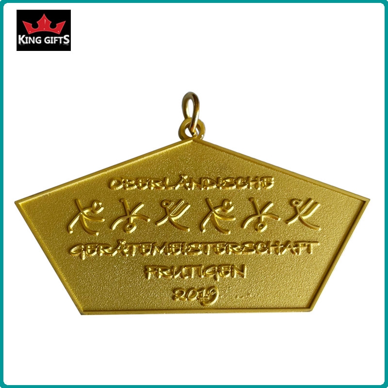 B021 - Custom 2D soft enamel medal with antique silver