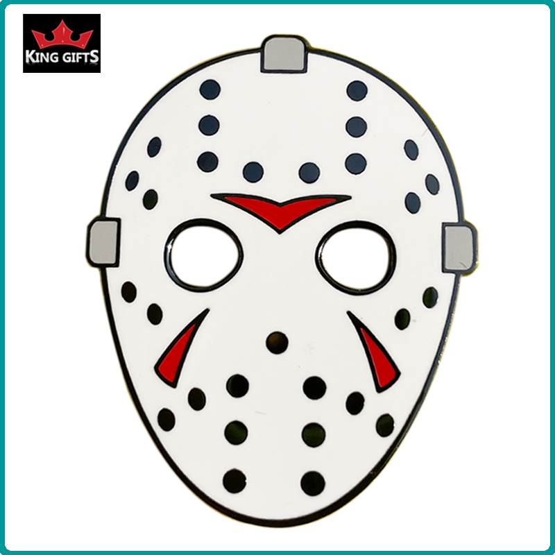 A035 -  White mask pin (hard enamel)