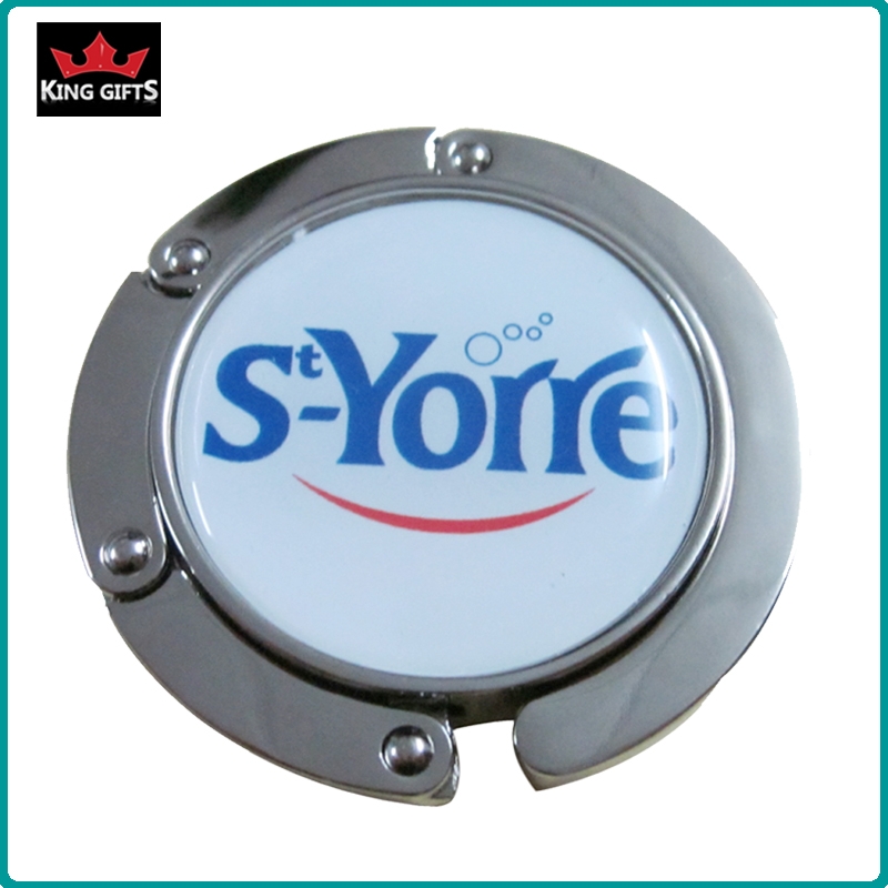 G019 - Printed logo, bag hanger,plating,zinc alloy