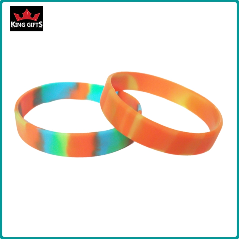 H061-  Wholesale silicone wristband,segmented and printed