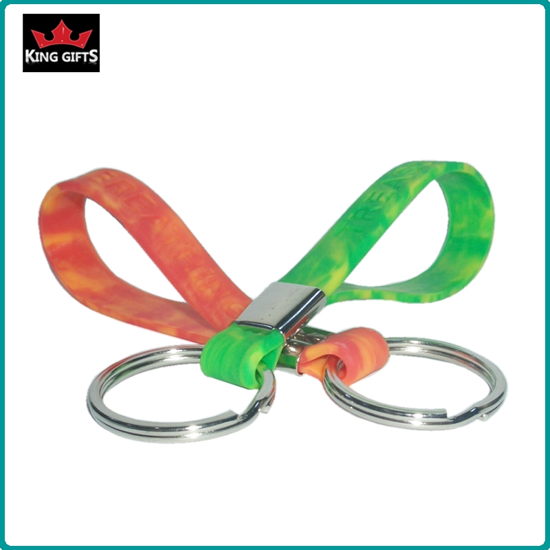 H015-  silicone wristband key chain