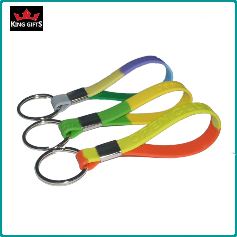 H015-  silicone wristband key chain