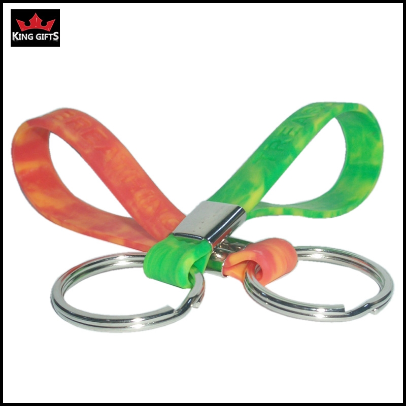 H015-  silicone wristband key chain