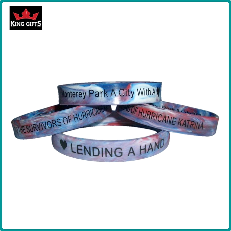 H033- 100% silicone wristband, camouflage