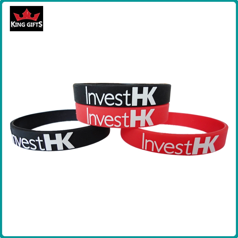 H034- 100% silicone wristband, printed logo