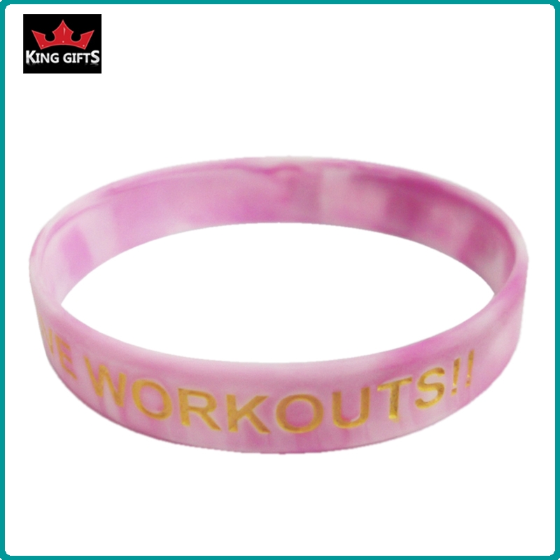 H041-  Hot sale silicone wristband, debossed and fill in color