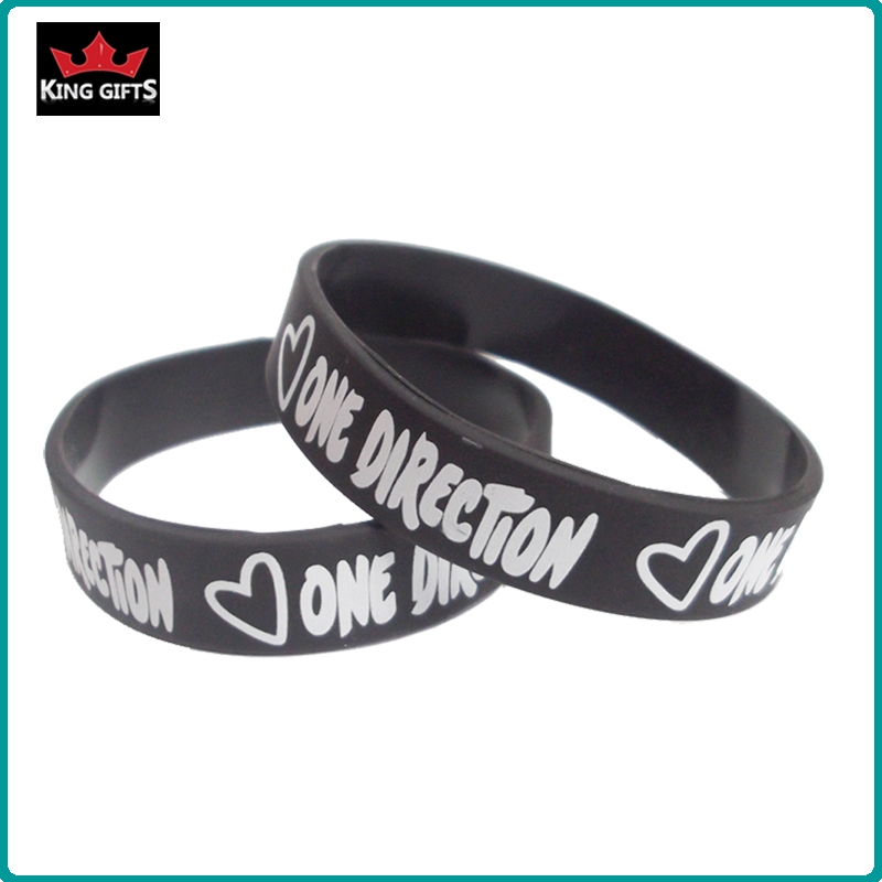 H034- 100% silicone wristband, printed logo