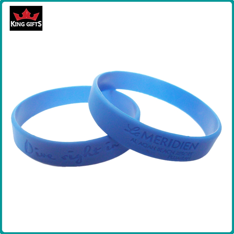 H035- 100% silicone wristband, debossed