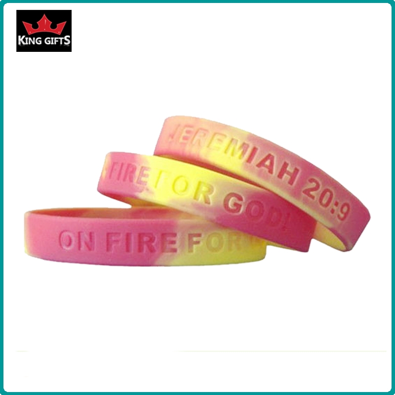 H035- 100% silicone wristband, debossed