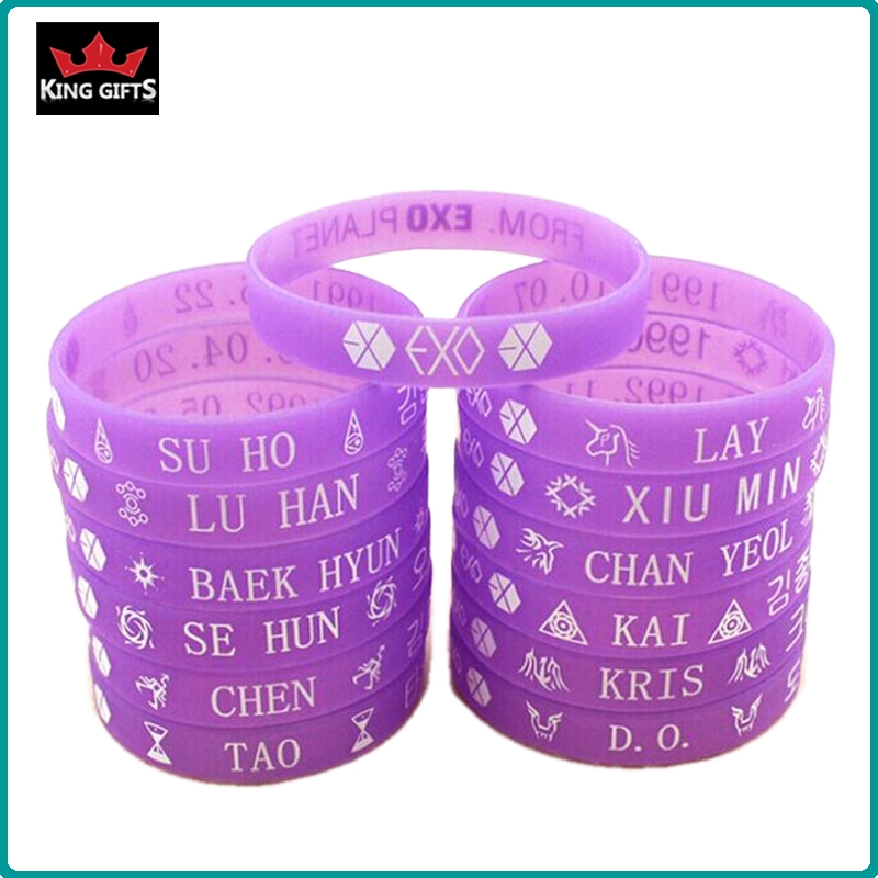 H089-  Wholesale silicone wristband,printed