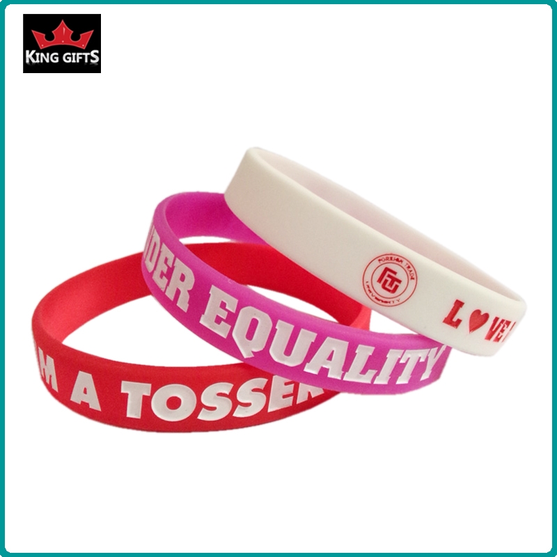 H087-  Wholesale silicone wristband,printed