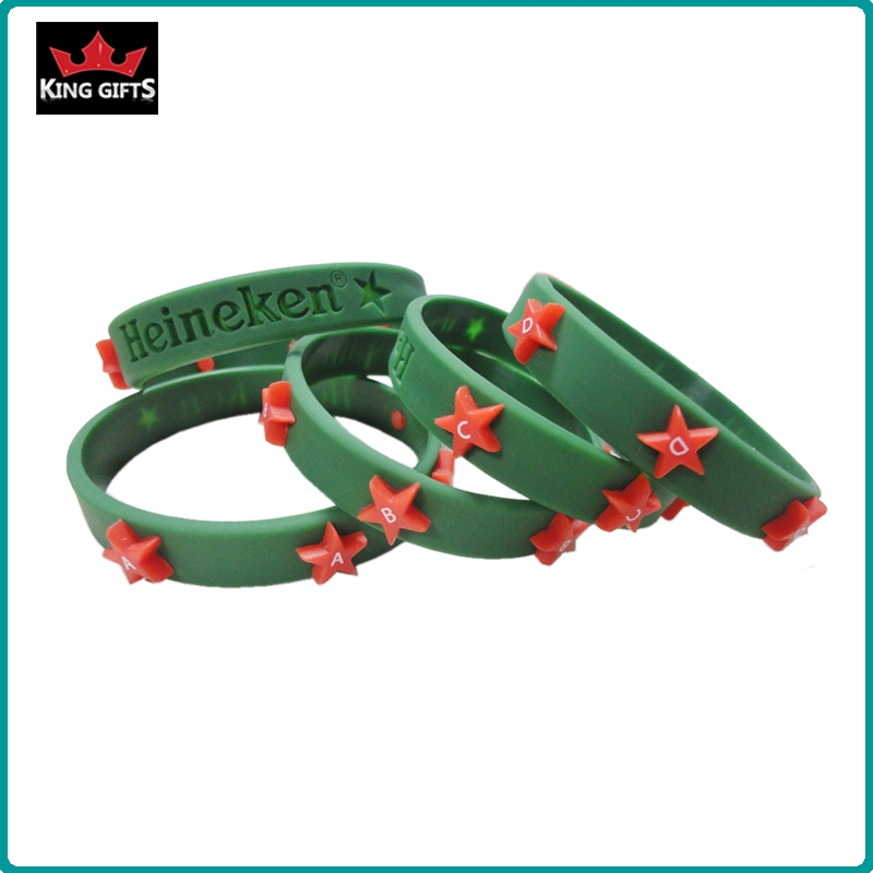 H095-  Wholesale silicone wristband,debossed